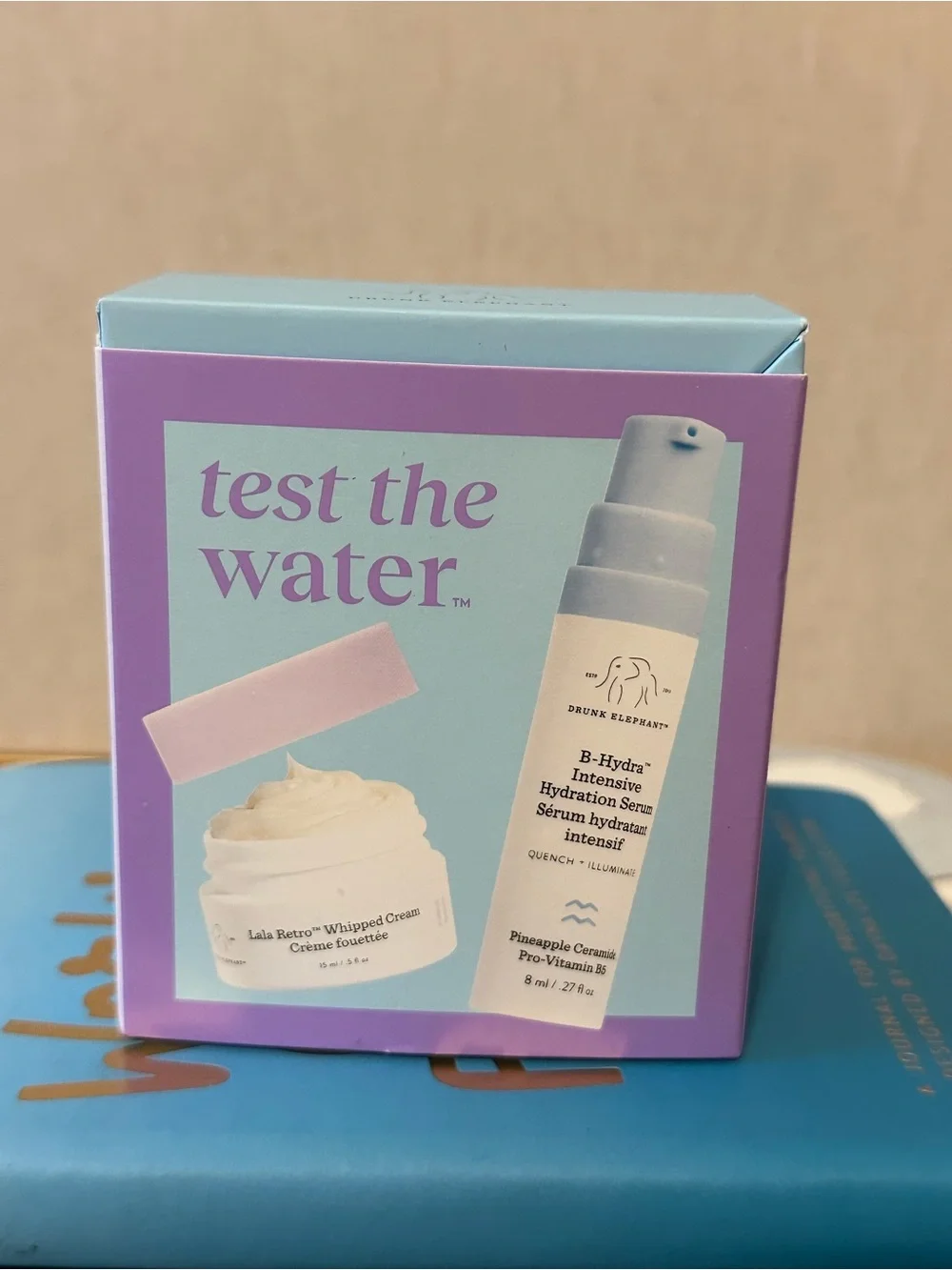 Drunk Elephant Hydration Duo Box in Lavender and Aqua